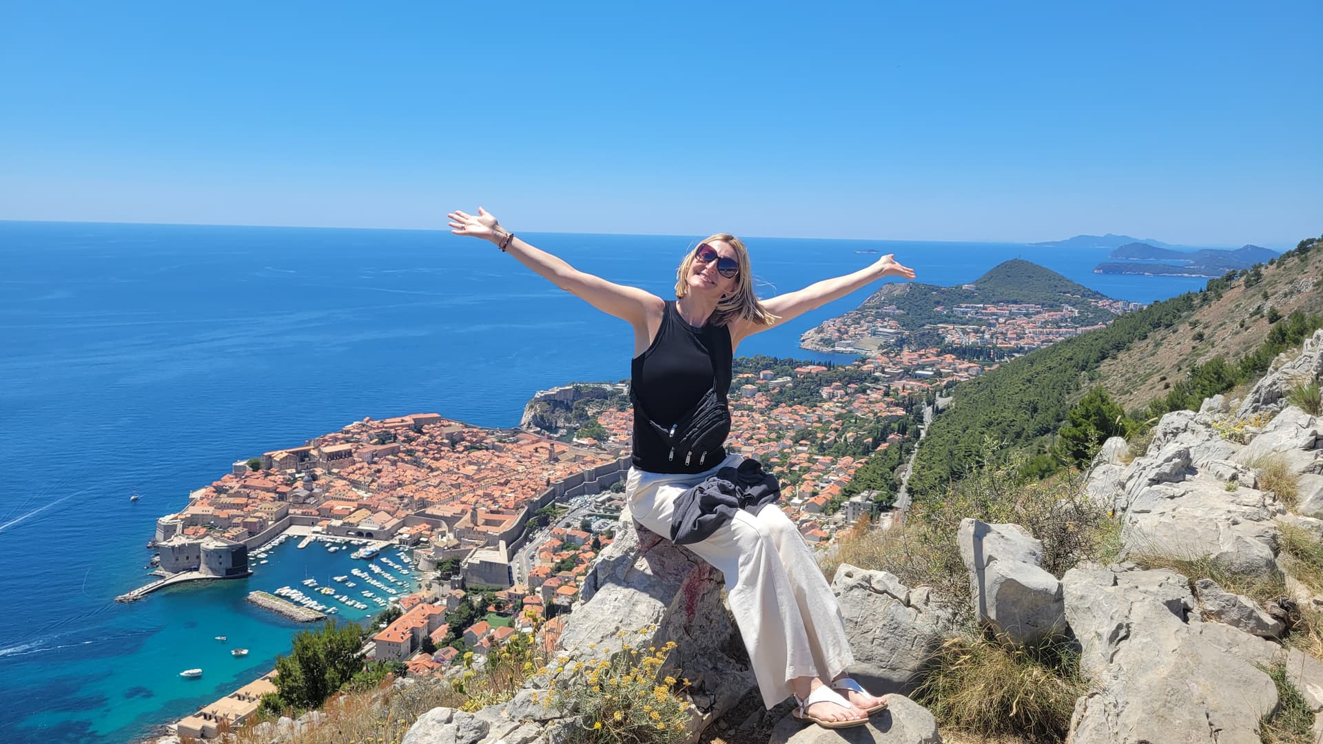 Tamara overlooking the Adriatic