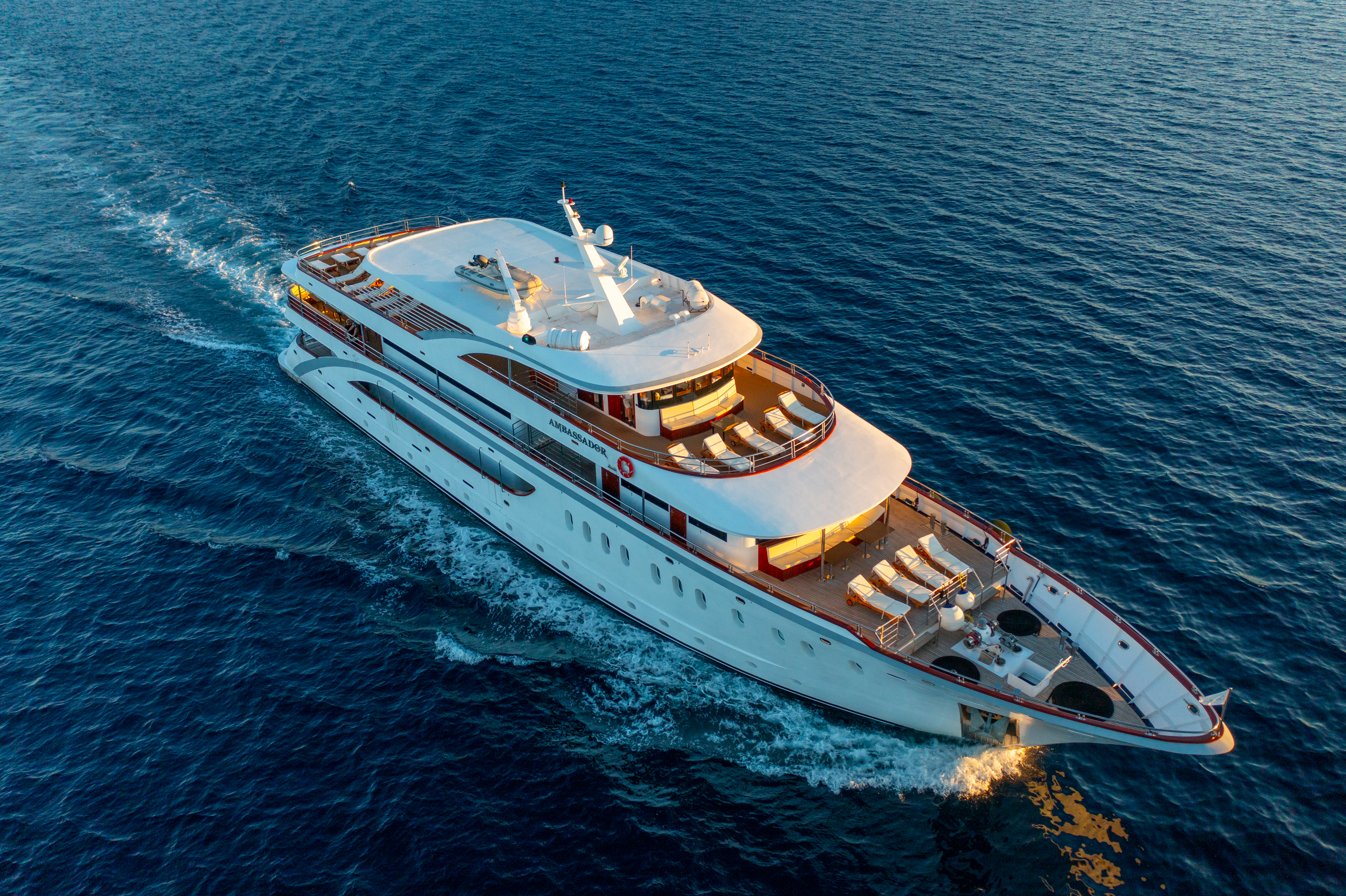 MS Ambassador aerial view